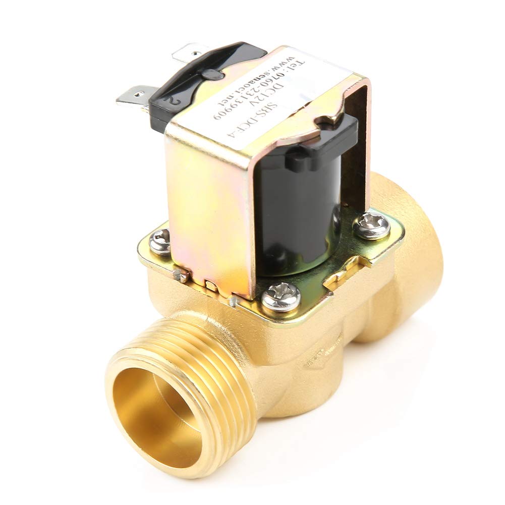 Elettrovalvola A Solenoide G1/2 NC 12V - Plastica E Ottone, Per Lavatrice E Irrigazione
