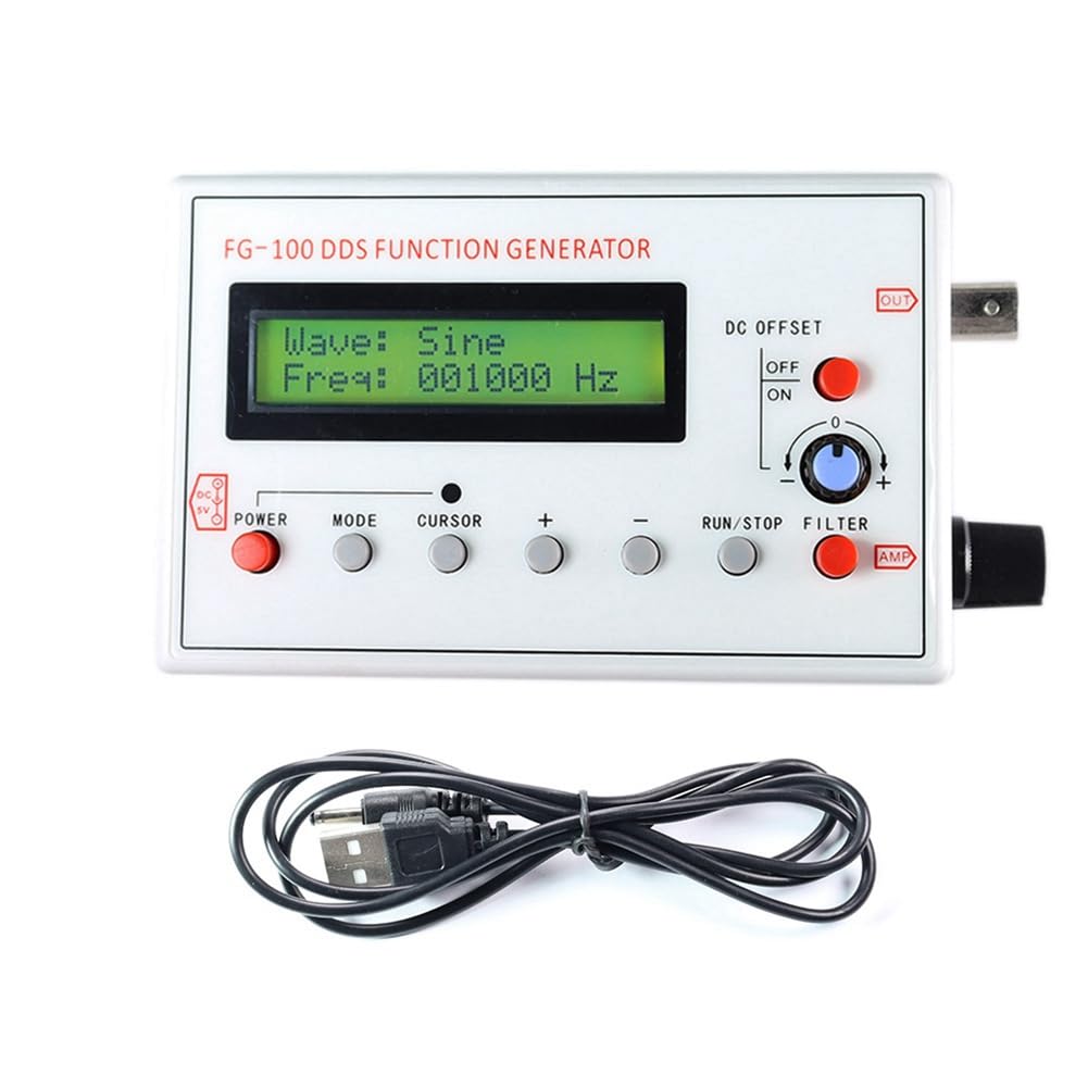 FG-100 DDS Funzione Generatore di Segnale Contatore di Frequenza 1 Hz - 500 KHz Modulo Sinus + Quadrato + Triangolo + Forma d' a denti di