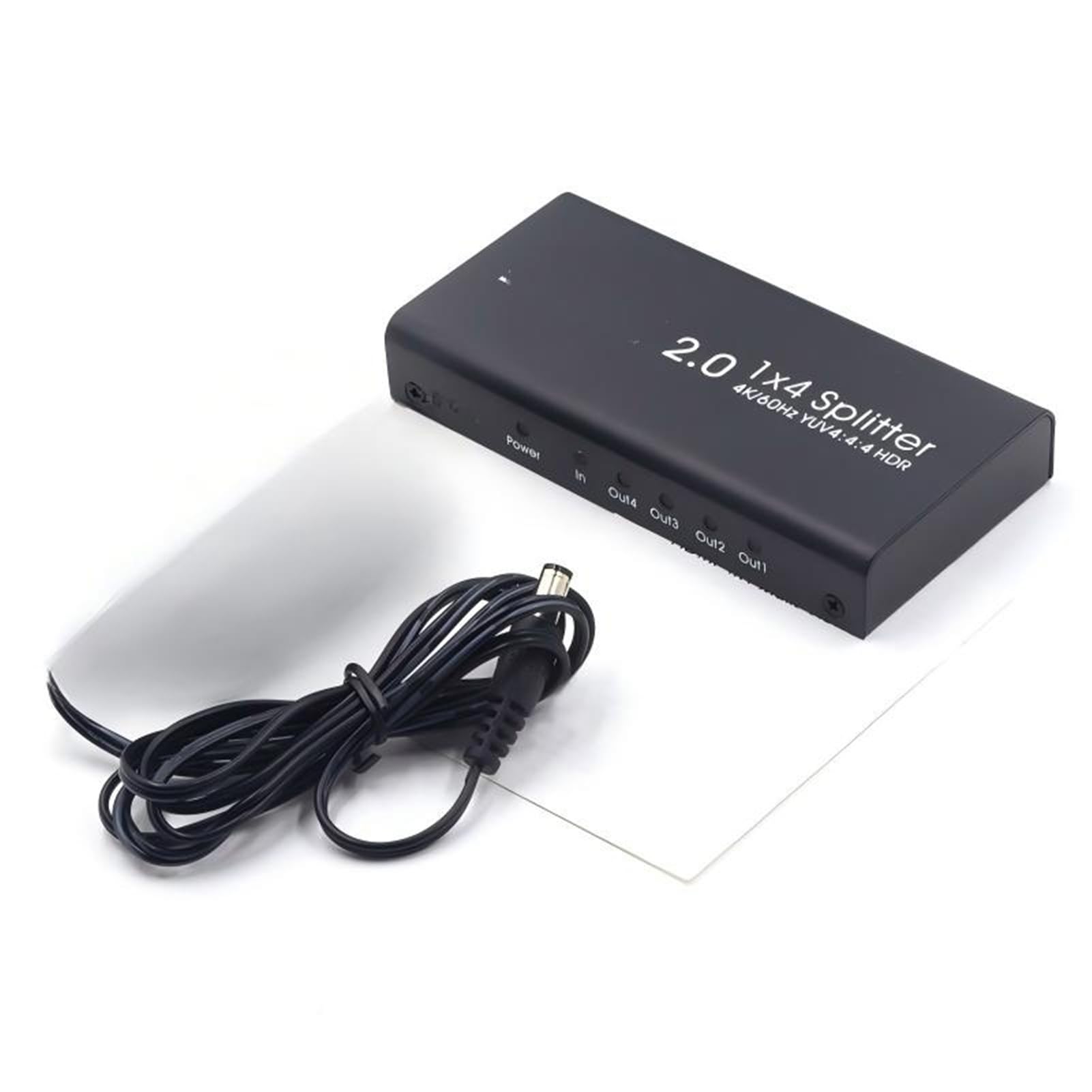 Splitter HDMI 2.0 ad Alta Definizione 4K 60Hz 1x4 Schermo con Un Ingresso e Quattro uscite con Ampia compatibilità, Facile da configurare