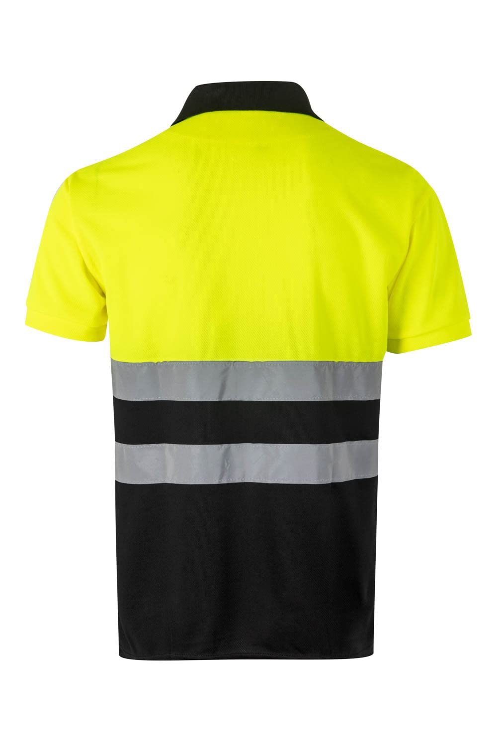 VELILLA Herren Poloshirt Zweifarbig Kurzärmelig Grau Neonorange