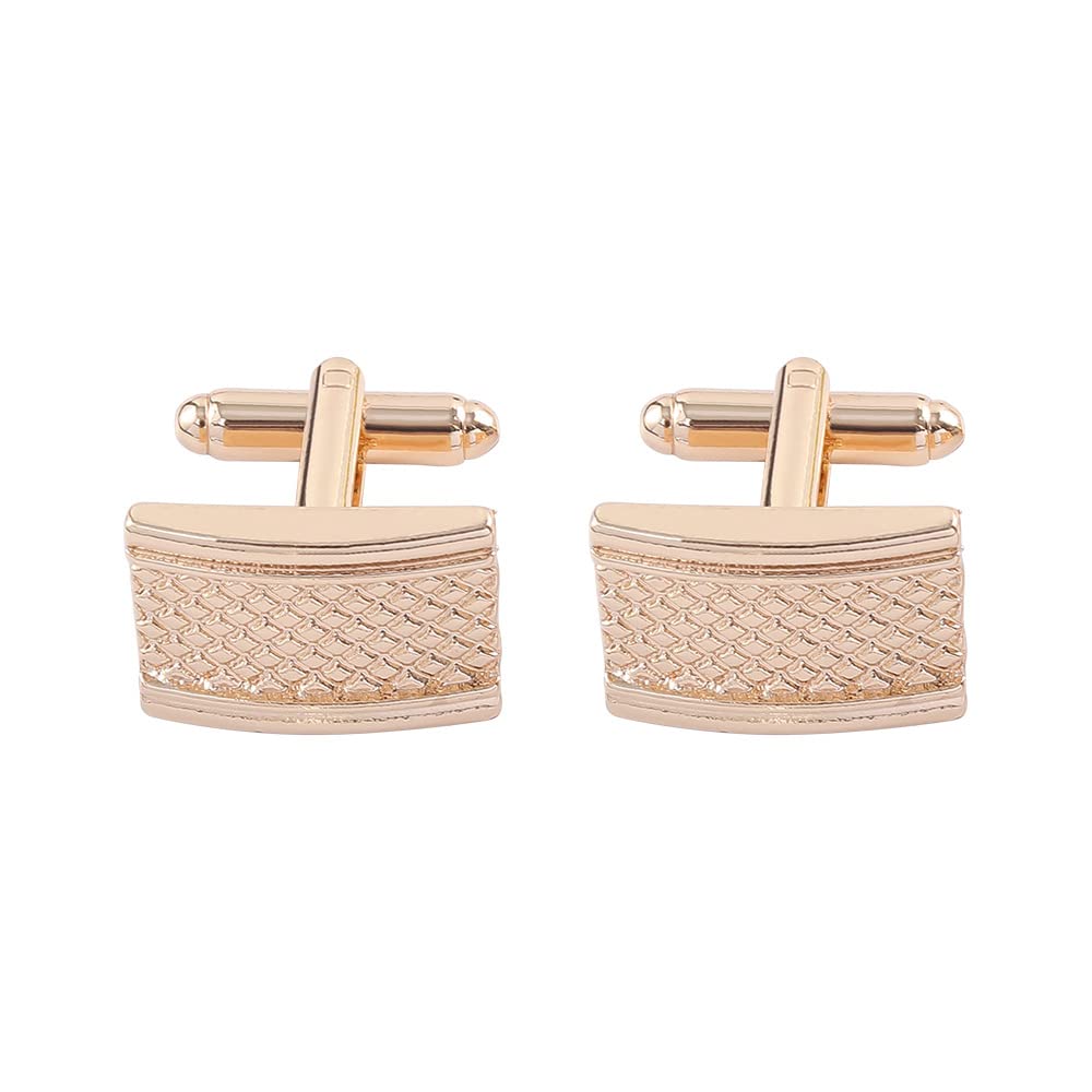 CHUANGOU CHUANGOU Gemelos con Forma de Cuadrados Gemelos para Hombre para Camisa de Hombre de Boda de Negocios o como Regalo de cumpleaños (1 Pares Oro)