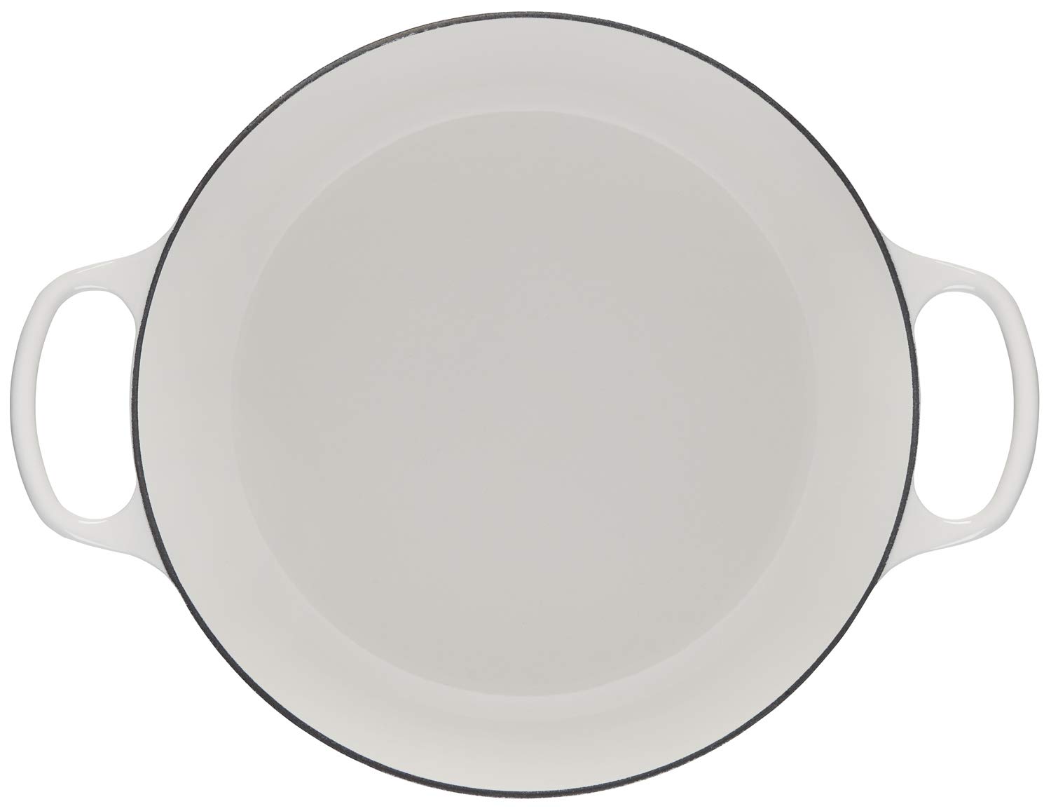 LE CREUSET Signature Faitout Gourmet, Rond, Ø 30 cm, 3,5 l, Convient à tous les types de poêles (y compris à induction), Blanc 21180300101441