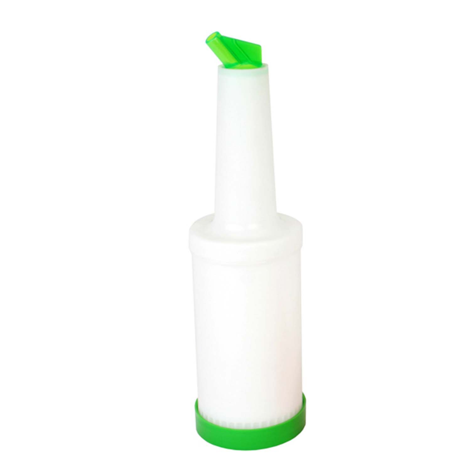 Thunder Group 2-piece, 1 quart store and pour- white with green cap, comes in each