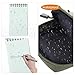 6 Pcs Waterproof Notepad, Set with 3 Waterproof Notebook, 1 Canvas Organizer and 2 All Weather Pen for Field Trip Record, Outdoor Activity Record(Green)