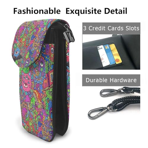 Minimalist Leather Crossbody Phone Purse, Flip Top Multi-Functional Wallet for Cards & Outdoor Activities2