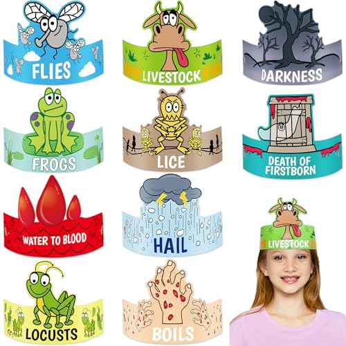 Couronnes en papier Pessah Fancy Land pour enfants - Lot de 30