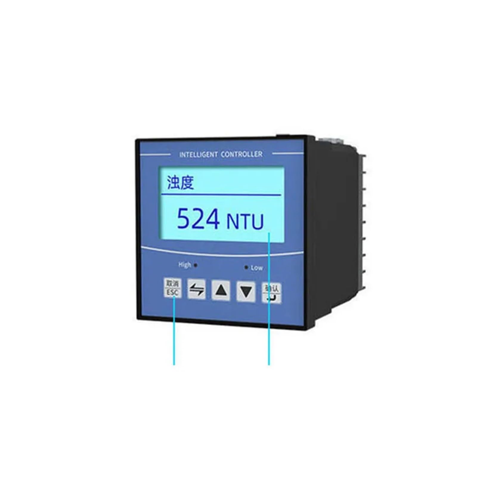 Medidor de turbidez, Detector de turbidez Sistema de monitoreo ambiental de calidad del agua multiparámetro Sensor de materia suspendida Medidor de turbidez RS485, Claro y legible(Probe controller)