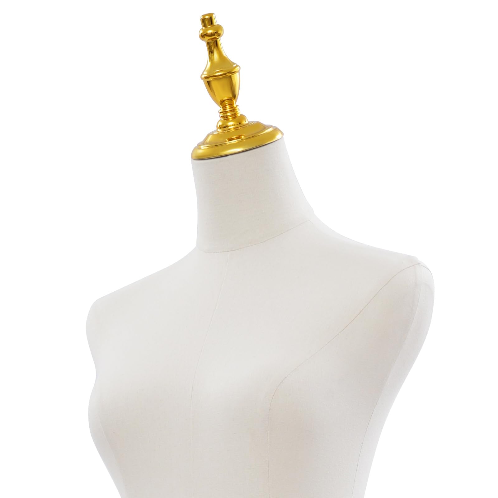 Hartplastik Schaufensterpuppe Weiblich Schneiderpuppe Vintage Kleiderpuppe Mannequin für Bekleidungsgeschäfte Schneidereien & Messestände | Einstellbare Gesamthöhe: 70-130cm | Gold Quadratische Basis