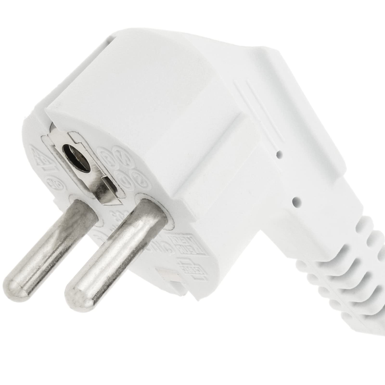 BeMatik - Prolongador de Cable eléctrico schuko Macho a Hembra de 10 m Blanco