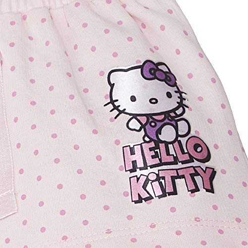 Image of Kidsville Hello Kitty Printed Regular Fit Pink Cotton Girl's Shorts