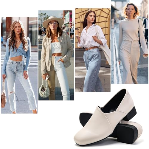 Image of UZB Loafers for Women Dress Shoes Slip On Shoes Low Heel Casual Work Office Dressy Shoes