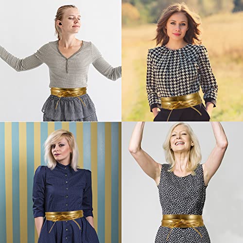 NUMJAW Obi Belts for Women Faux Leather Wrap Belts Waisband Belts for Women Tie Belt for Dresses Woman Waist Band Cinch Belt4