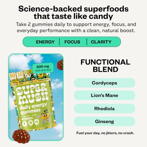 SuperMush Daily Energy Gummies