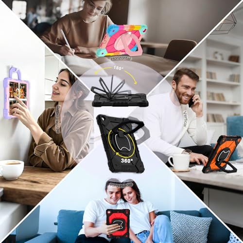 Image of Auizotl Case for iPad 9th /8th /7th Generation 10.2 Inch iPad Case 9th Generation with Screen Protector /Rotate Stand /Pen Holder,Military Grade Shockproof i Pad 9th /8th /7th Gen Cases,Black