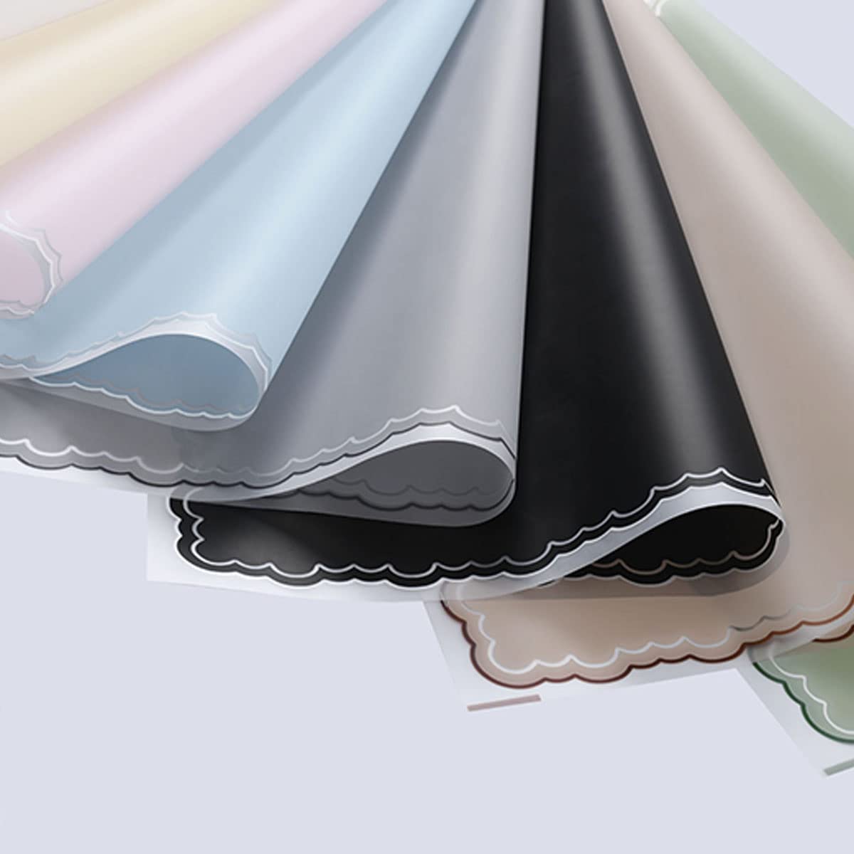 Papier kwiatowy na bukiety, kwiaciarnia bukiet papierowy papier do pakowania prezentów papier na urodziny wesele DIY torby na prezenty rękodzieło do pakowania, zielony(Size:Light Yellow)