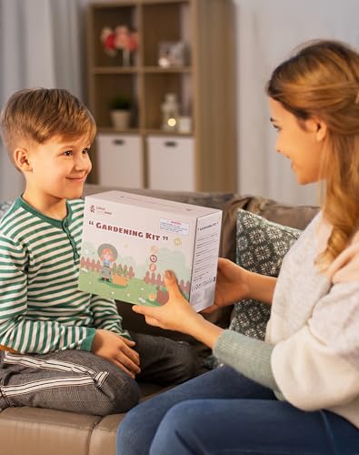 ROBUD Kids Gardening Set, 18 PCS Toddler Garden Tools Kit with Apron, Gloves, Shovel, Fork, Watering Can, Cylinder Scoop, Outdoor Educational Toys for Boys & Girls Ages 3+ 9 ROBUD Kids Gardening Set, 18 PCS Toddler Garden Tools Kit with Apron, Gloves, Shovel, Fork, Watering Can, Cylinder Scoop, Outdoor Educational Toys for Boys & Girls Ages 3+ - Image 9