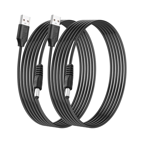 Sinloon Usb To Dc 5.5x2.5mm Power Cord 5v12v 3a 10ft 2pcs 5.5mm Barrel Jack C...