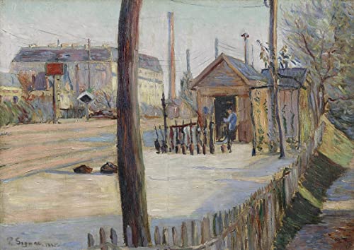 Impression sur toile Paul Signac Carrefour ferroviaire de Bois-Colombes 50x70