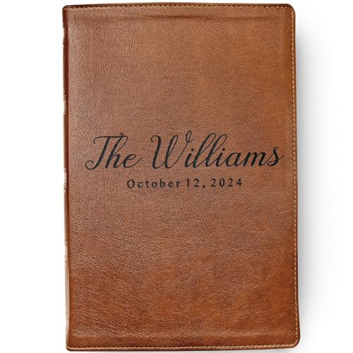 Personalized Family Bible, Custom Engraved NKJV Wide-Margin Family Bible, Wedding Gifts, Anniversary Gifts, Family Bible for Weddings