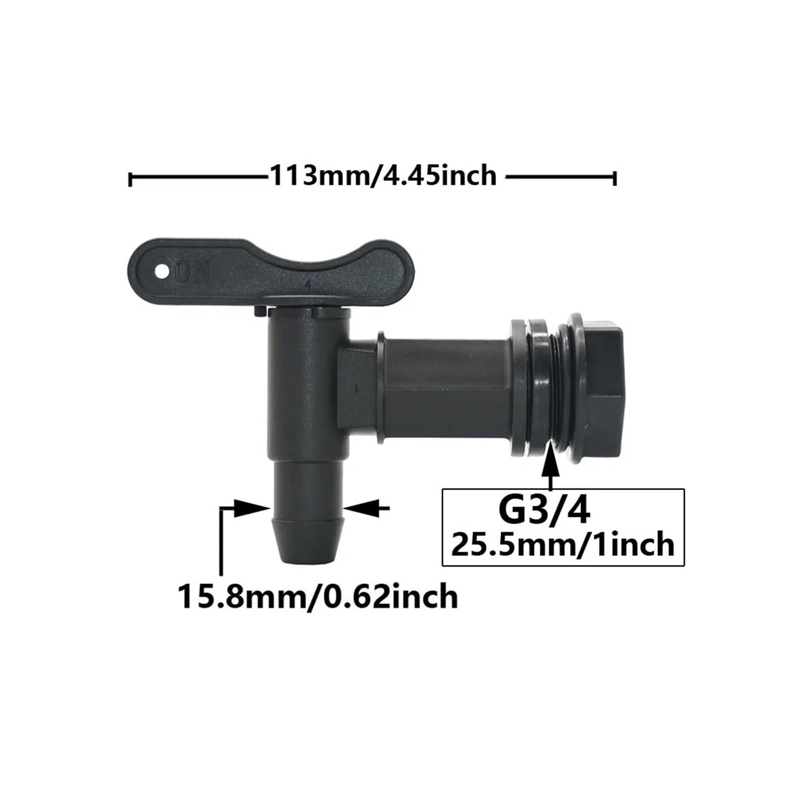 złącze kranu, 1 szt. 3/4" Adapter do kranu zbiornika IBC Gwint gruby S60 do 5/8" Złącze węża Zawory Złączki Zbiorniki na wodę ogrodową Wymiana kranu(D)