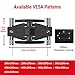 Loctek Curved TV Wall Mount Bracket Heavy Duty for 32-70 inch Articulating Full Motion Tilt Swivel Up to VESA 600x400 110LB