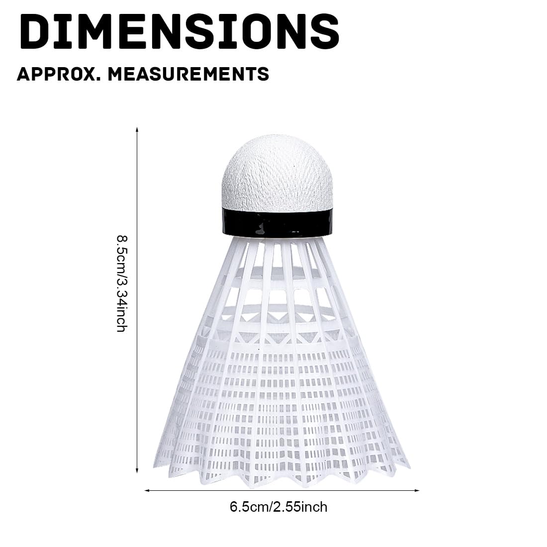 6 Volants Badminton Nylon - Durables, Stables | Pour Intérieur/Extérieur