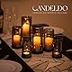 Candeldo Windlicht Glas Windlichter Outdoor: 3er Set Windlicht Schwarz Metall Kerzenhalter Glaszylinder Deko Tisch Wohnzimmer Garten Vase Modern Windlichter Draußen und Drinnen Teelicht Stumpenkerze