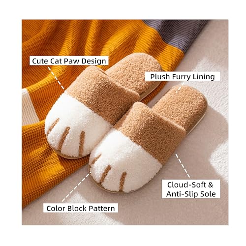 Women's Cat Claw Cartoon Slippers - Fuzzy Plush Cloud-Soft, Non-Slip Sole, Couple Style for Indoor Home4