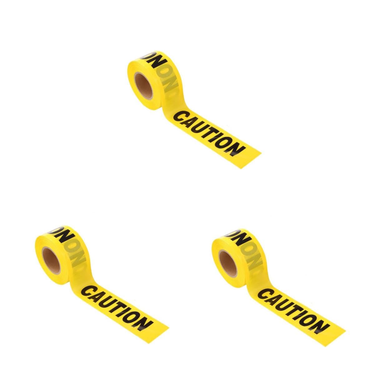 Cabilock 3 Piezas Cinta de advertencia Brillante cinta de seguridad tiras reflectantes impermeables cinta de barricada raya Hola fiesta de cinta de precaución cinta adhesiva de precaución