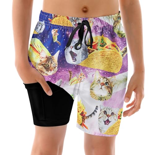 ALISISTER Boys Swim Trunks with Compression Liner with Pockets Bathing Suit 2-20 Years Old - Image 3