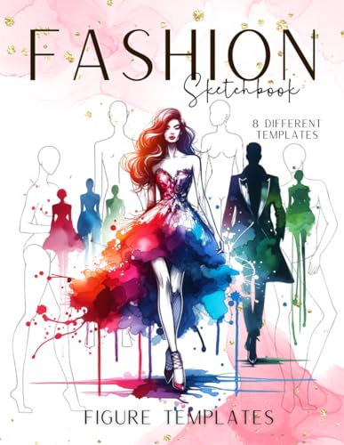 Fashion Sketchbook Figure Template: Fashion Designer Book - Women's fashion Illustration Templates for Sketching image 2