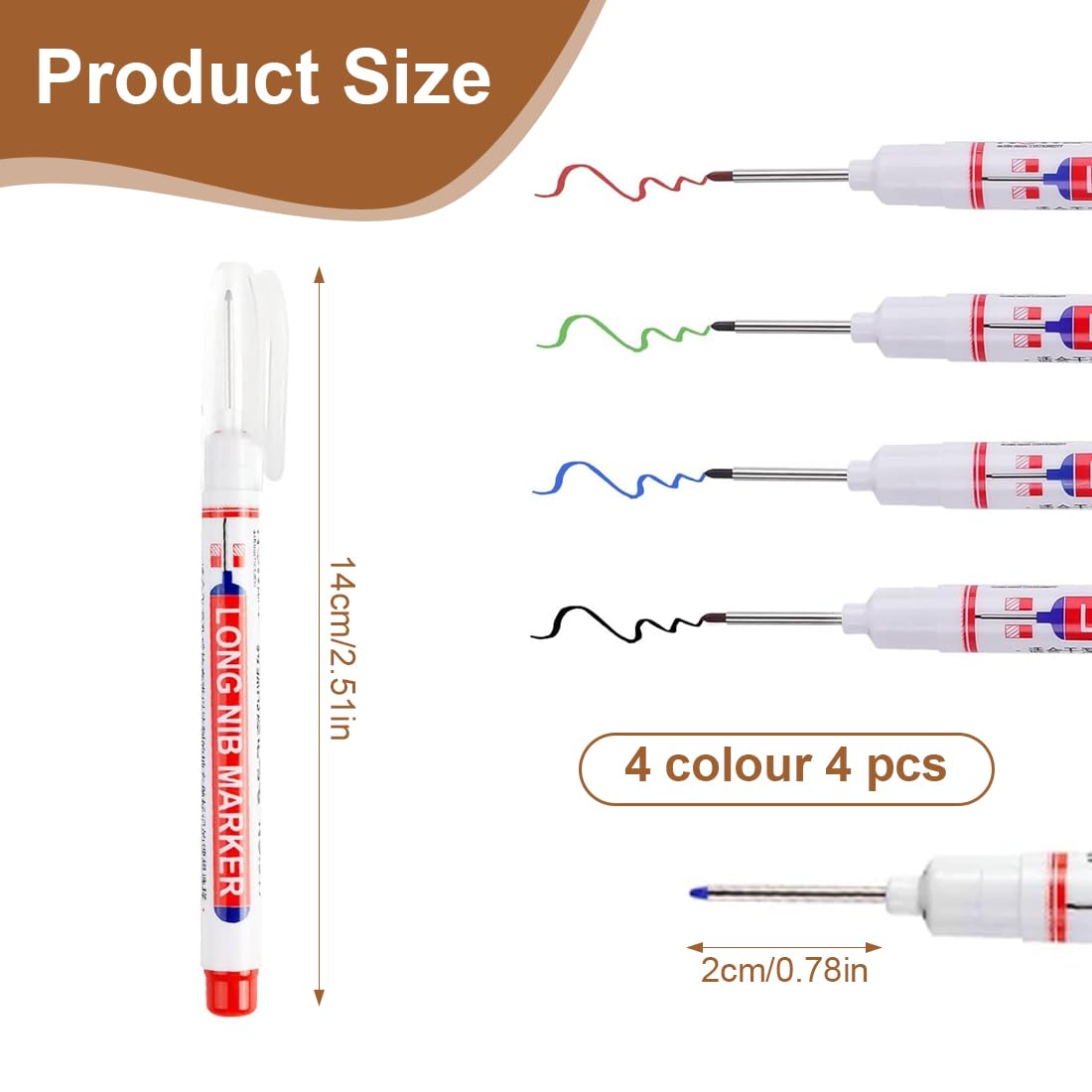 Pennarello Per, Pennarelli E Piercing Tattoo Marking Pen Pennino Per Oleoso A Doppia Testa - Foto 6