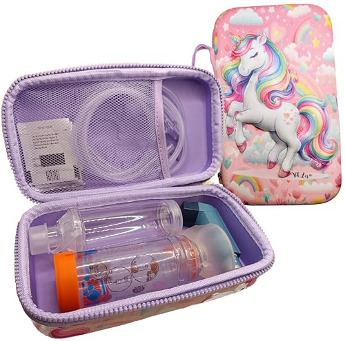 VdLis – Étui Rigide EVA pour Chambre Inhalation Enfant & inhalateur | Trousse PAI Enfant Motif...