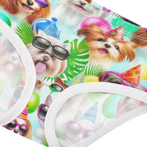 Joisal Toddlers Underwear Floral 2t Cotton Cute Panties Girl Aesthetic Undies Kids Briefs Colorful Happy Dogs Cats Leaves4