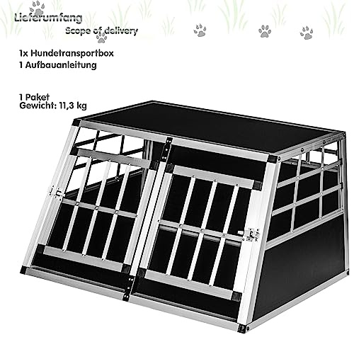 PETSTUFF Hundebox gerade Rückwand 90° - Größenwahl, Zwei Türen