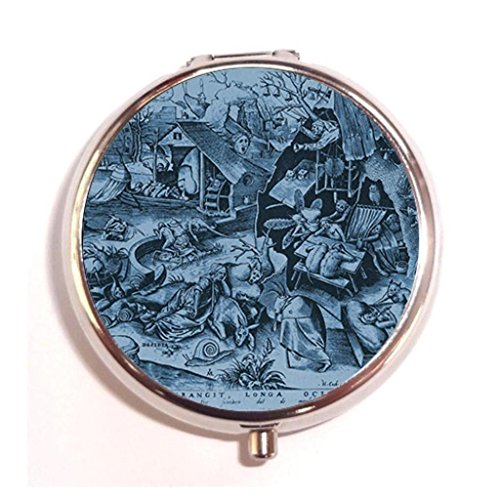 Buddhist Mandala Custom Personalized Round Pill Box Cartridge Case Container Decorative Medicine Vitamin Pills
