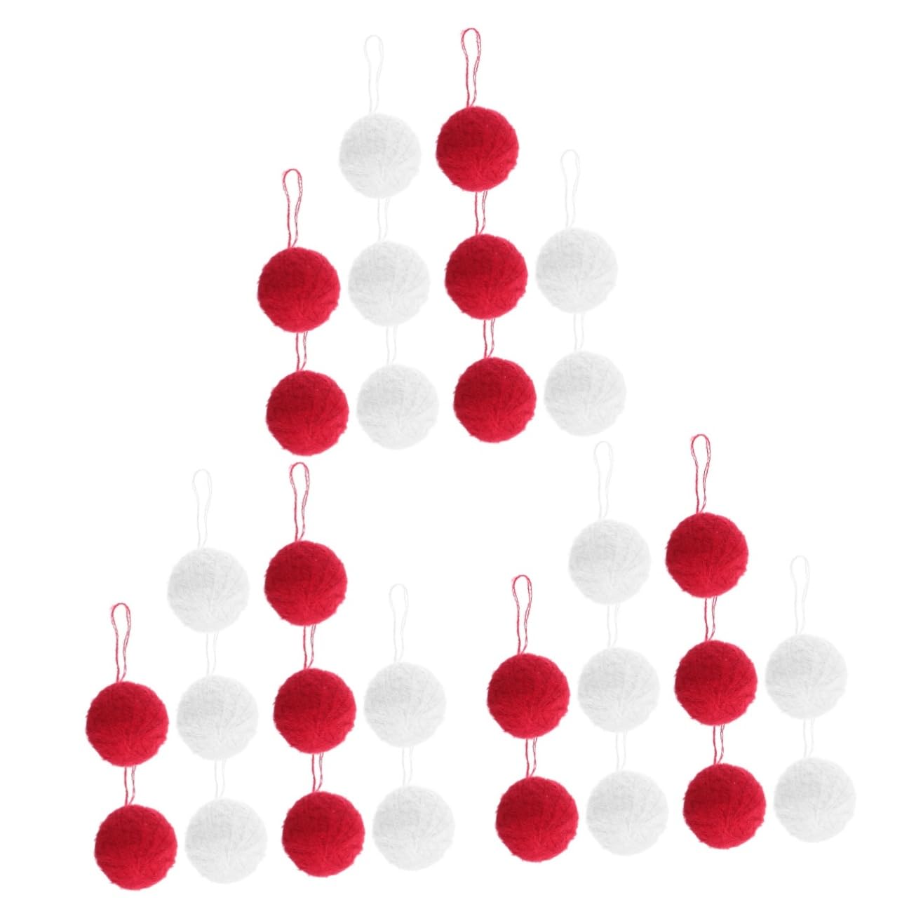 Alipis 3 Sätze Wollknäuel Weihnachtsbasteln Weihnachts Basteln DIY Weihnachtskugeln Festonlicht Weihnachtsschrankdekoration Hängende Bälle Weihnachtsbaumschmuck Garn Rot 10 Stück * 3