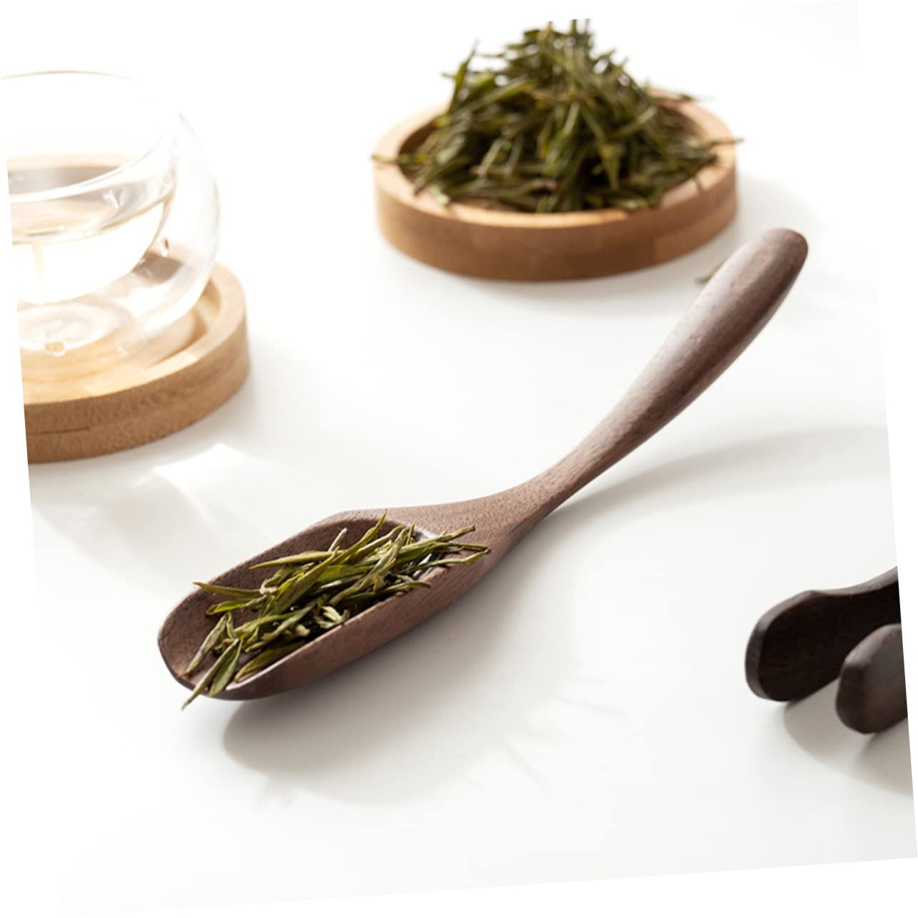 PRETYZOOM Wooden Tea Spoon Tea Scoop More Ergonomic Design Sugar Spices Craftsmanship