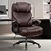 HeroSet Office Chair - Big and Tall 500lbs Ergonomic Executive Office Chair with Adjustable Lumbar Support and High Back - Heavy Duty Leather Breathable PC Computer Desk Chair with Thick Armrest Pad
