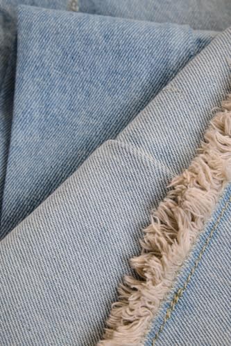 Image of SNITCH Men Streetwear Jeans | Baggy Fit Wide Leg Heavy Distressed Design & Raw Frayed Hem | 100% Breathable Cotton Denim Fabric for Casual Outings & Urban Lifestyle