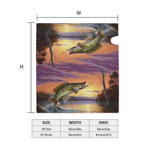 Image of Dujiea Bass Fish Mailbox Wrap - Waterproof Magnetic Post Box Cover, Large Size 25.5 inch L x 21 inch W - Garden Yard Home Decor