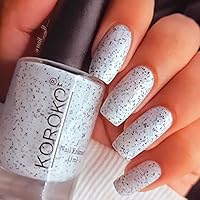 KOROKO CC182 Milk Chocolate Crumble Nail Matte Finish Enamel Nailart in a Bottle, Quick dry, 11ml