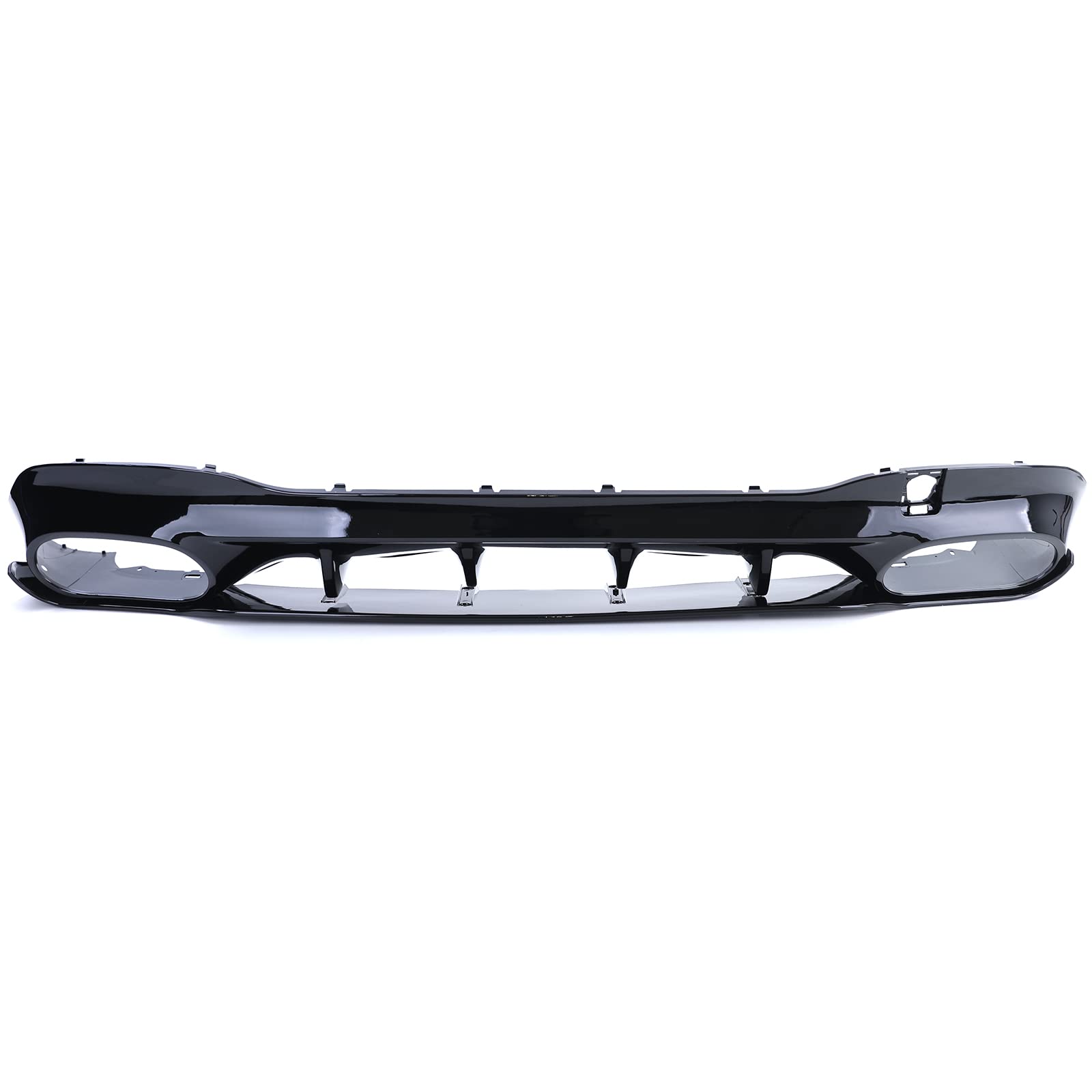 Heckdiffusor Schwarz Glanz + Doppel Endrohre Schwarz für Mercedes CLA C118 X118