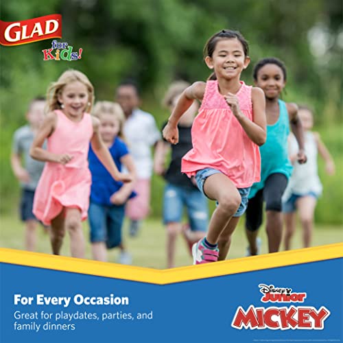 Glad for Kids Disney Mickey and Friends Disposable Paper Plates for Snacks and Meals, Heavy Duty Soak Proof Cut Resistant Microwave Safe Kids Plates, Party Pack, 8.5 Inch, 40 Count - Image 6