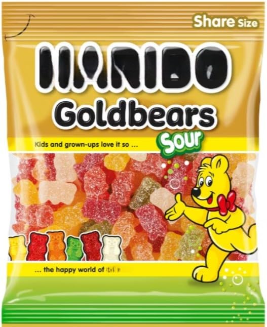 Gomas de goma de mascar con sabor a frutas ácidas Goldbears 175 g (paquete de 4) 'A symphony of flavors' Delicious and Tasty For All Occasion