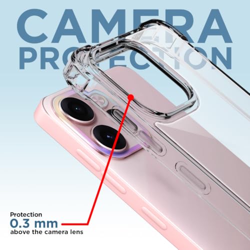 Image of Outlouders Back Cover for Oppo Reno 15C 5G Clear Transparent PC + TPU Bumper Case with Raised Edges for Shockproof Protection (Transparent)