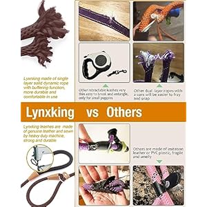 lynxking 6 FT Dog Leash Slip Lead 2 Pack Strong Heavy Duty Braided Dog Training Leash No Pull Training Lead Leashes for Medium Large and Small Dogs