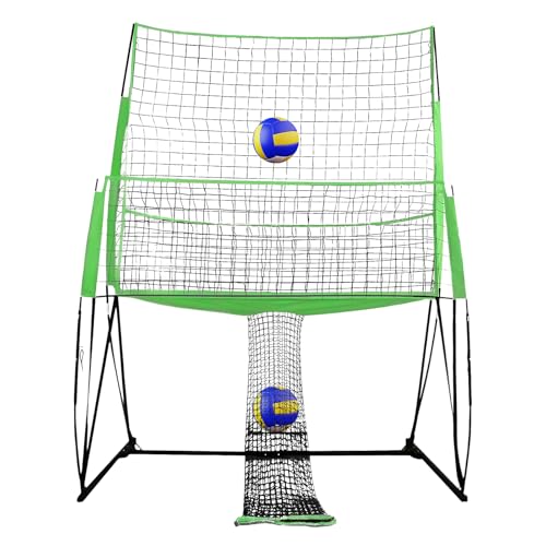 Volleyball Training Equipment Net, Home Volleyball Net, Adjustable Front Net Height, for Team or Solo Training, 8 * 11ft (Green)