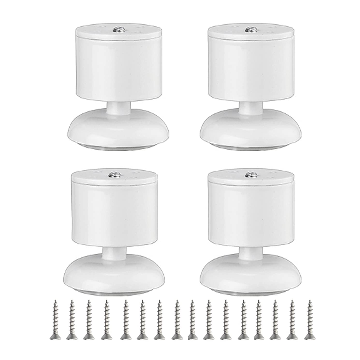 KUOSHAOYE 4 Piece Set Furniture Legs Stainless Steel Furniture Feet Height Adjustable DIY Replacement Parts Furniture Metal Table Legs For Cabinet,Wardrobe,TV Cabinet(Size:8cm/3.1in,Color:White)