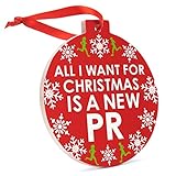 Gone for a Run Running Round Ceramic Ornament | All I Want for Christmas is a New PR